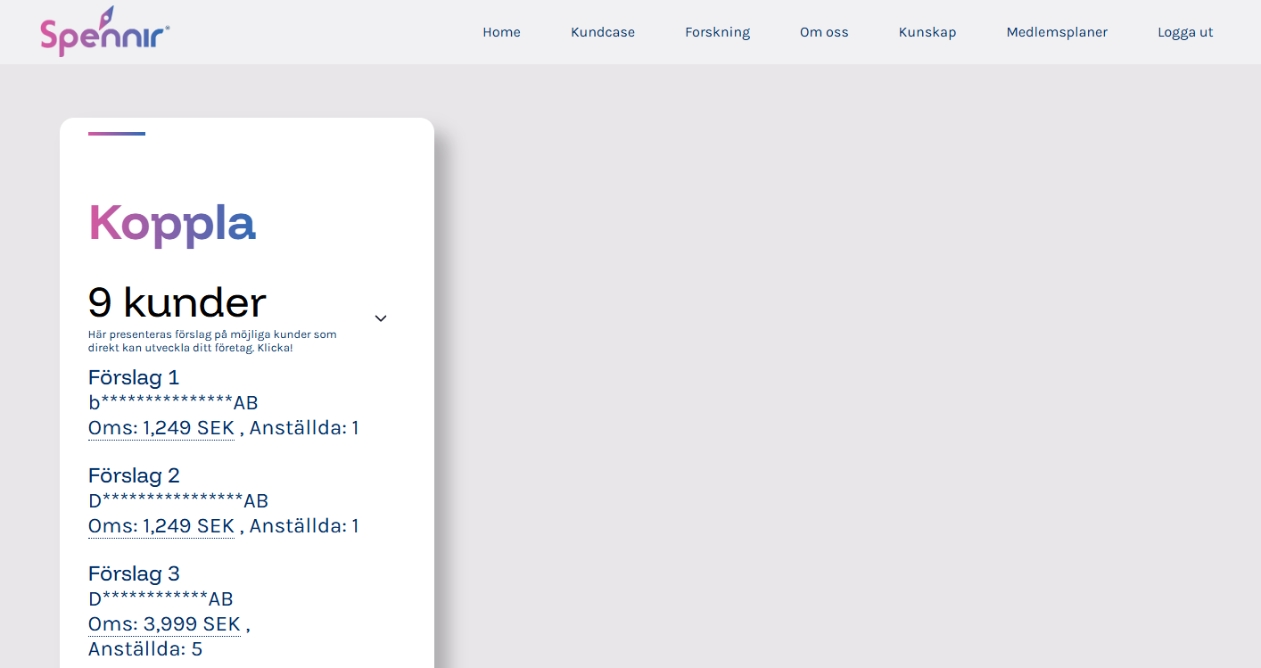 Spennir resultat: minst 20 artiklar, 3 partners, 9 kunder